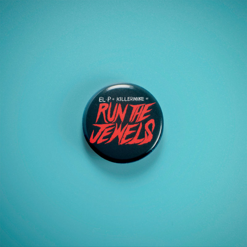 Run The Jewels Rtj Logo 1in Pin | El-P + Killer Mike 2010s Hip Hop