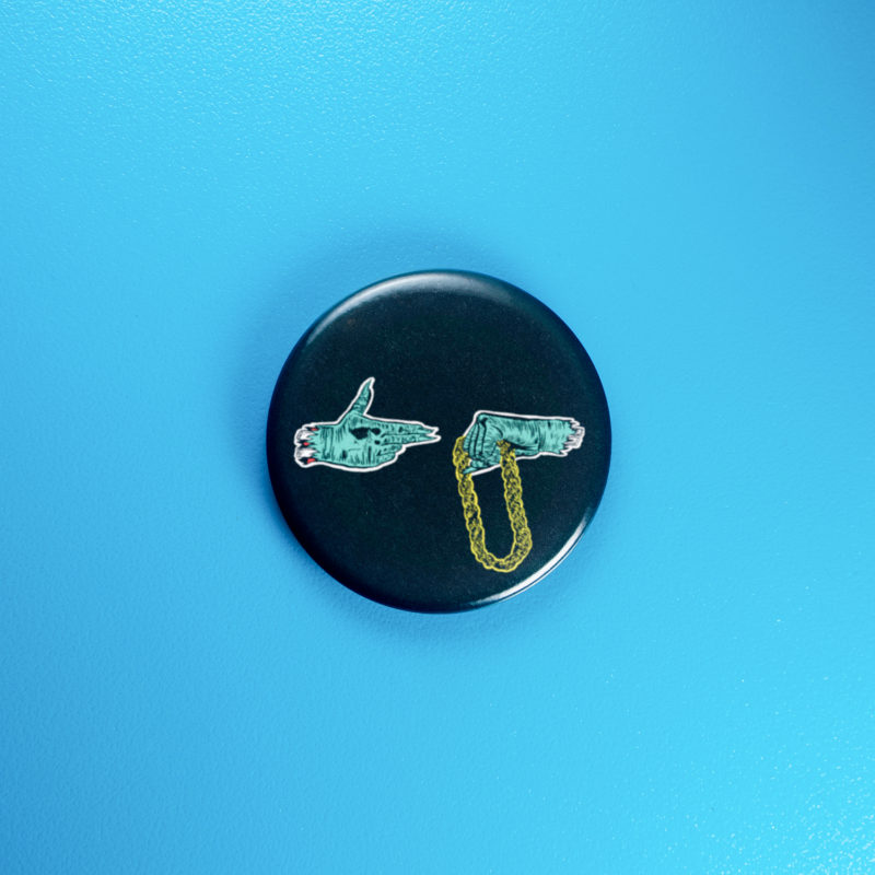 Run The Jewels Rtj1 1.5in Pin | Gritty Hip Hop Album Art 2010s