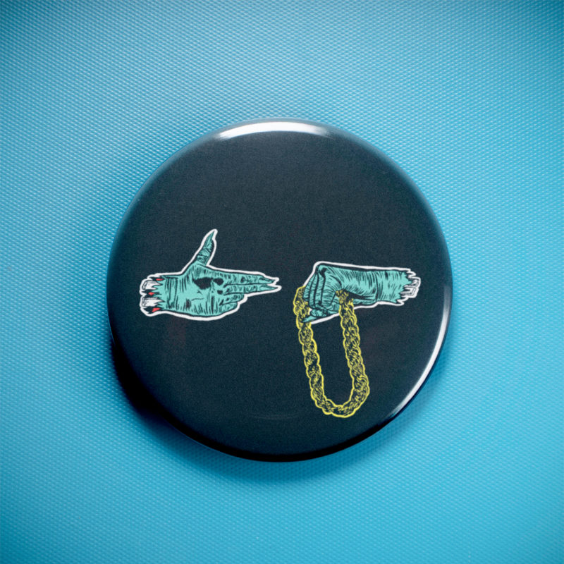 Run The Jewels Rtj1 2.25in Pin | Killer Mike Gritty 2010s Hip Hop