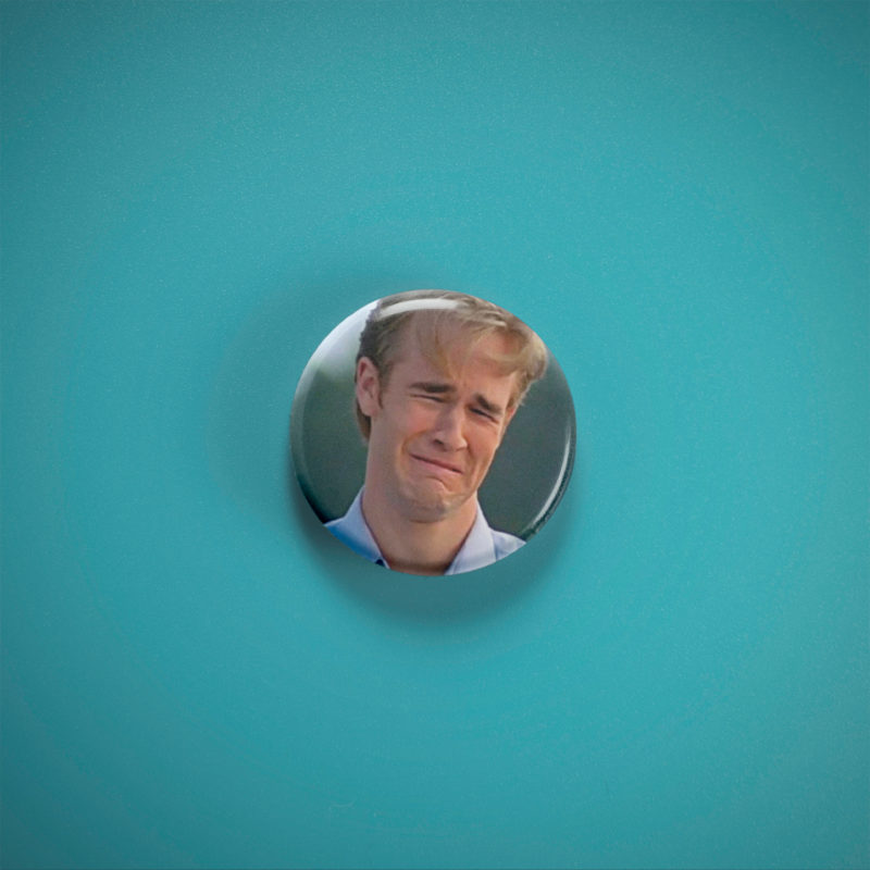 Dawson's Creek Sad Dawson 1in Pin | James Van Der Beek 90s TV Meme