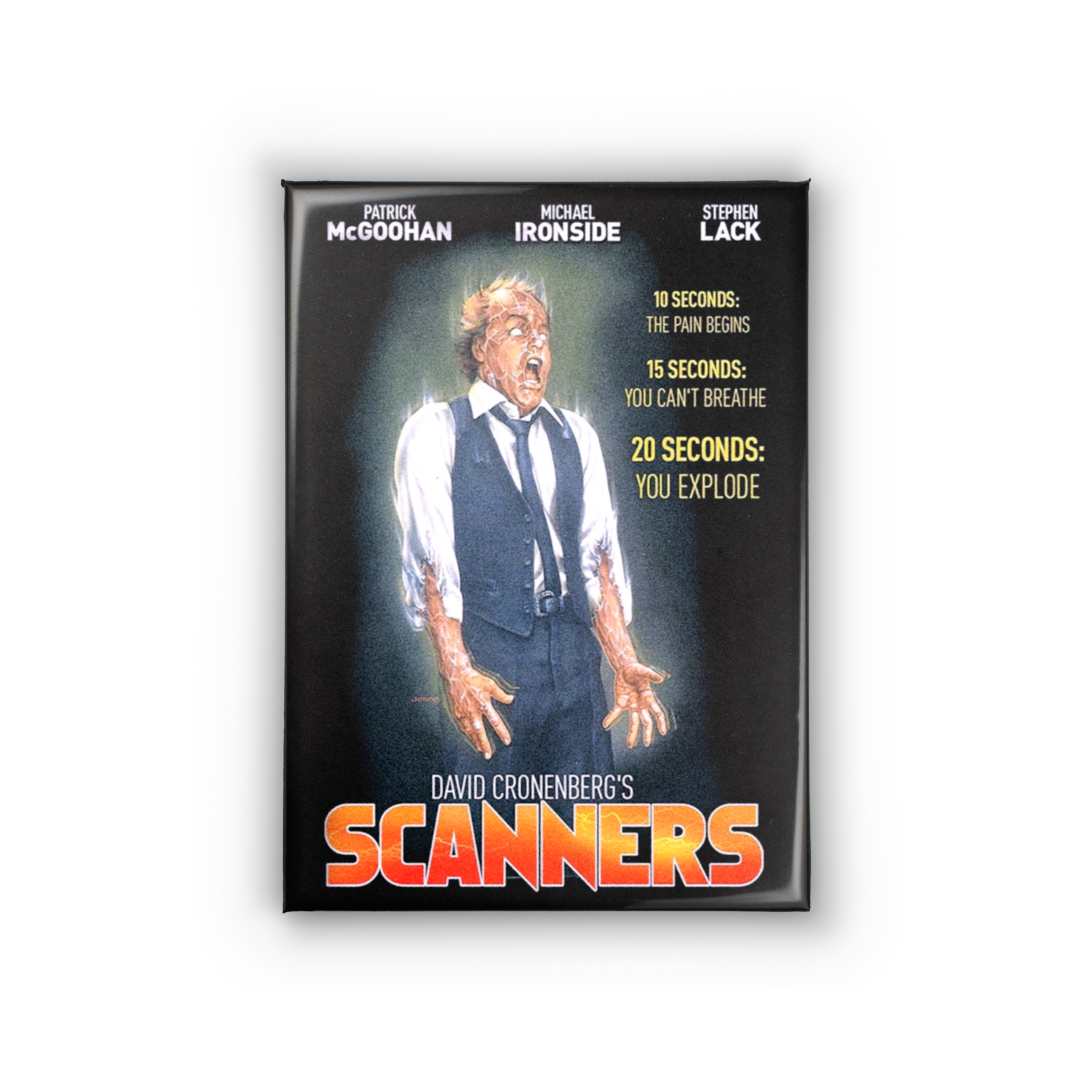 Scanners Movie Poster 2.5x3.5in Magnet | David Cronenberg's Body Horror Shock Art - Image 3
