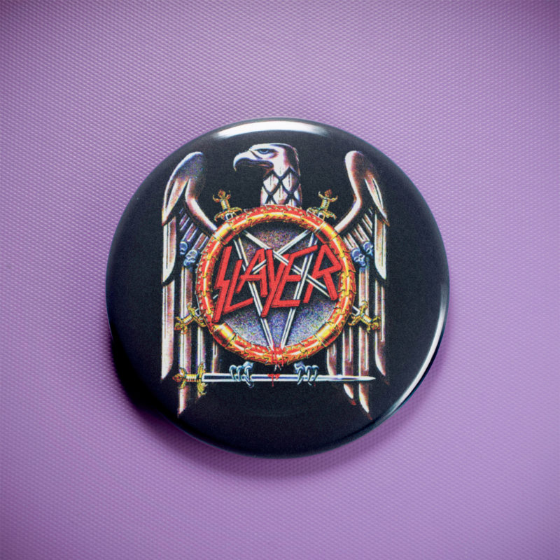 Slayer Bird Logo 2.25in Pin | 80s Thrash Metal Band Logo