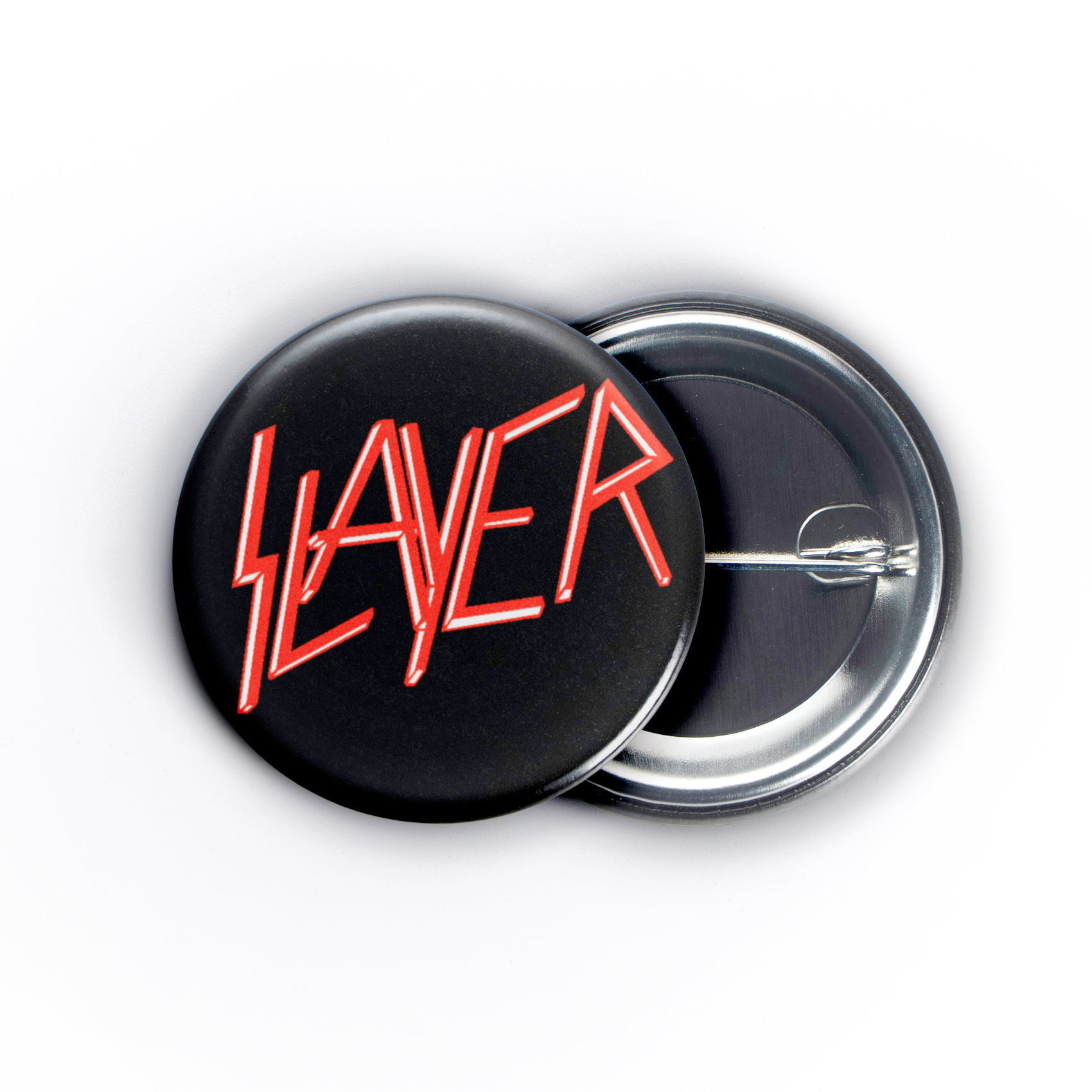Slayer Black & Red Logo 1.5in Pin | 80s Thrash Metal Band Logo - Image 4