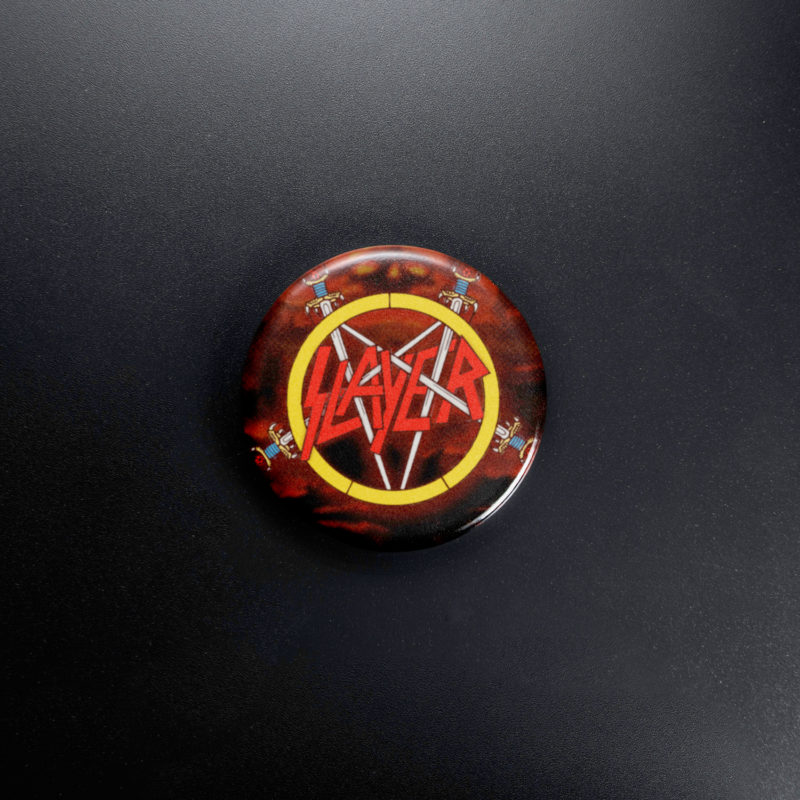 Slayer Hell Logo 1.5in Pin | 80s Thrash Metal Album Art