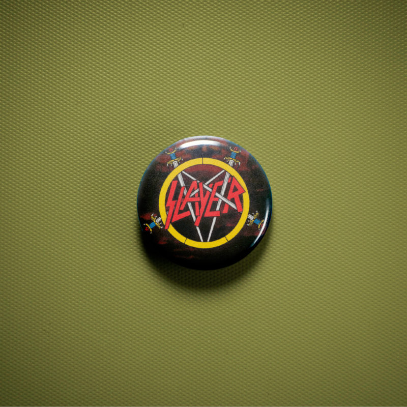 Slayer Hell Logo 1in Pin | Thrash Metal Occult 80s-Present Album Art