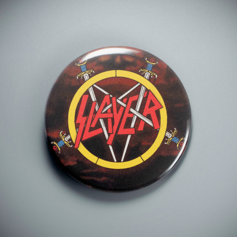 Slayer Hell Logo 2.25in Pin | 80s Thrash Metal Dark Fantasy