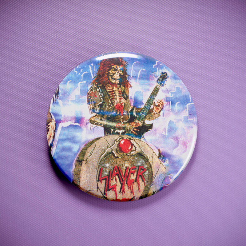 Slayer Hell Yeah Brother 2.25in Pin | 80s Thrash Metal Album Art