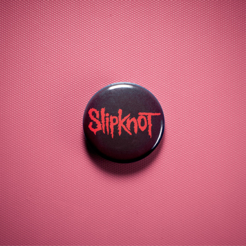 Slipknot Red Logo 1in Pin | Nu Metal 2000s Band Logo