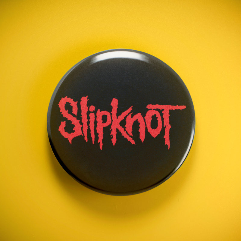 Slipknot Red Logo 2.25in Pin | Nu Metal 2000s Band Logo