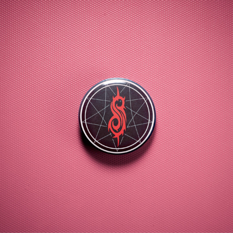 Slipknot S Logo 1in Pin | Nu Metal Band Logo 2000s