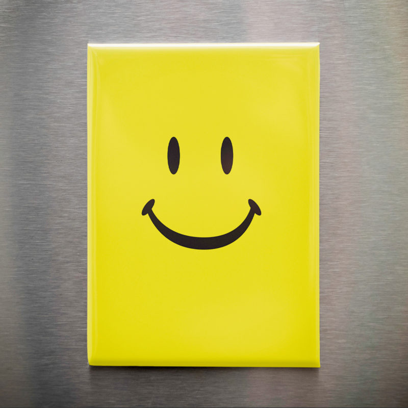 Smiley Face 2.5x3.5in Magnet | 70s Retro Happy Vibe Decor