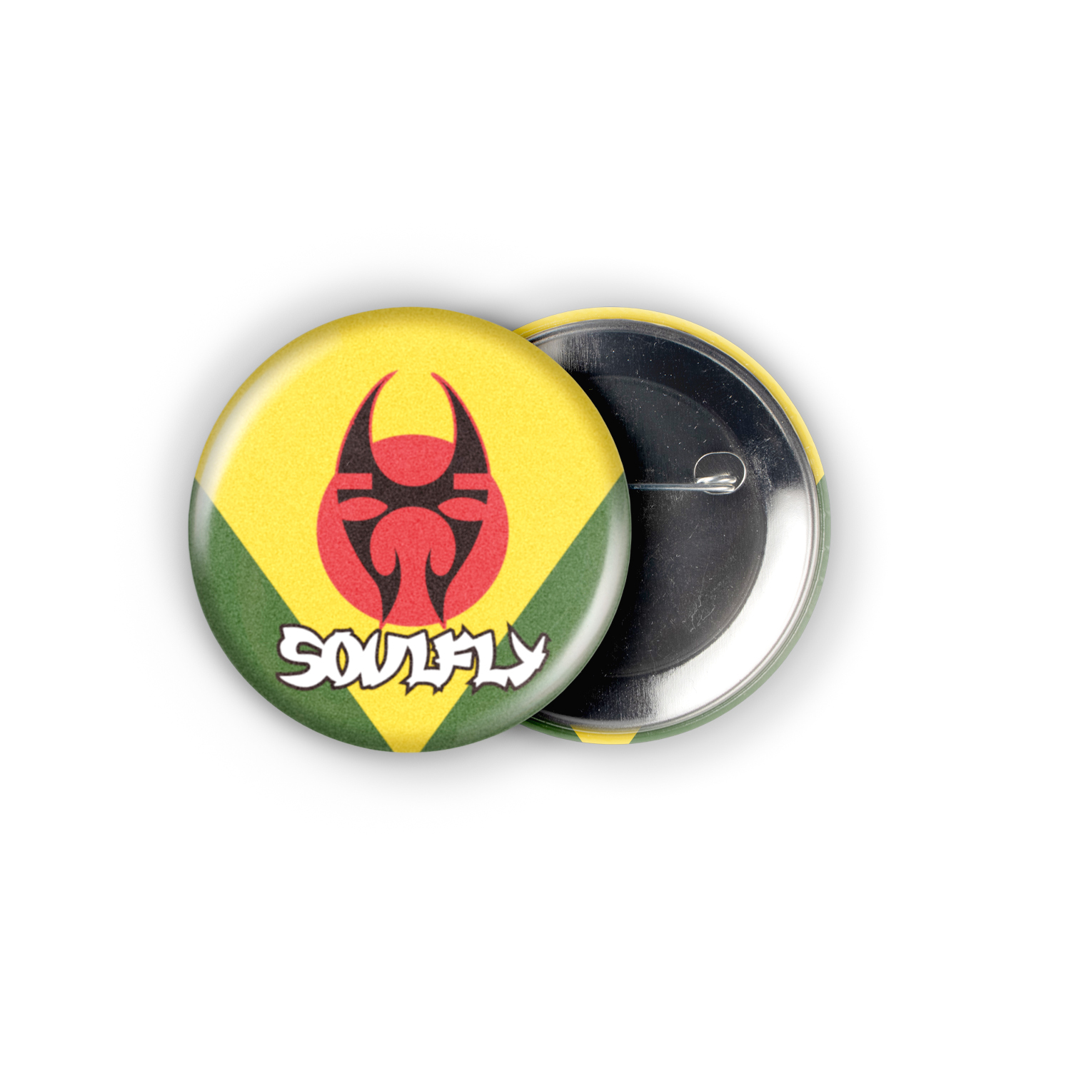 Soulfly Brazil 2.25in Pin | Max Cavalera 90s Tribal Metal - Image 3