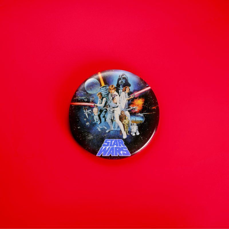 Star Wars Movie Poster 1.5in Pin | 70s Sci-Fi Space Opera Adventure