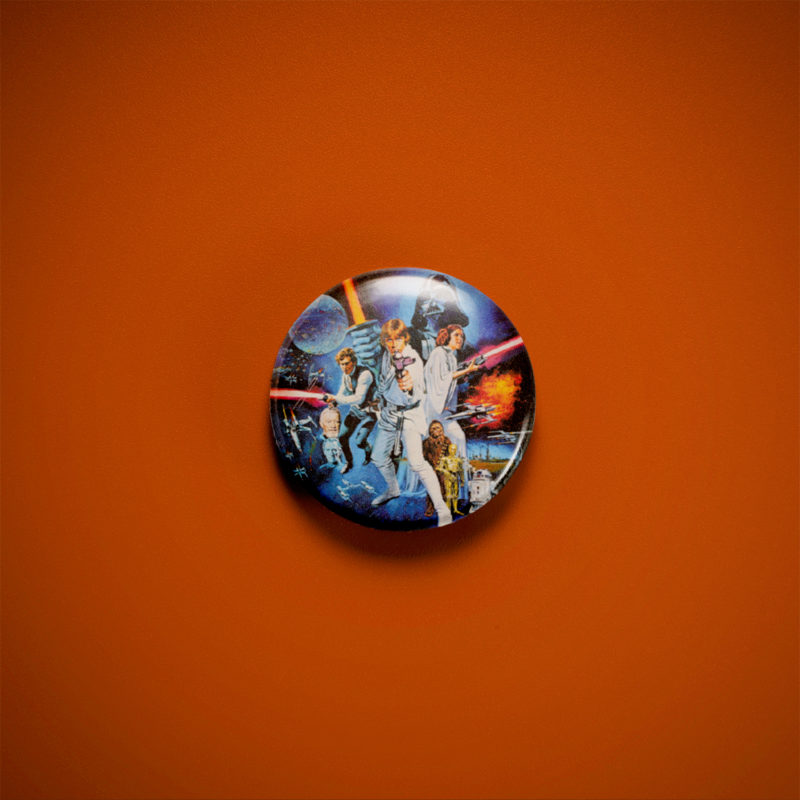 Star Wars Movie Poster 1in Pin | 1970s Sci-Fi Space Opera