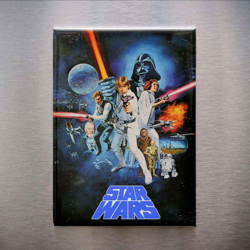 Star Wars Movie Poster 2.5x3.5in Magnet | Luke Skywalker 70s Space Opera