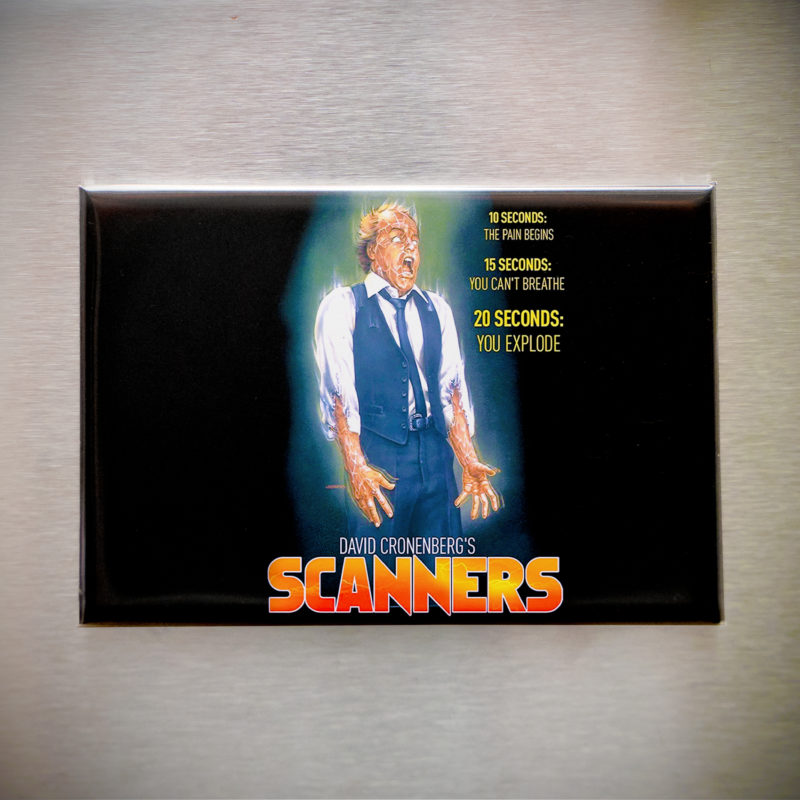 Scanners Poster 2.5x3.5in Magnet | David Cronenberg's Visceral Body Horror Art