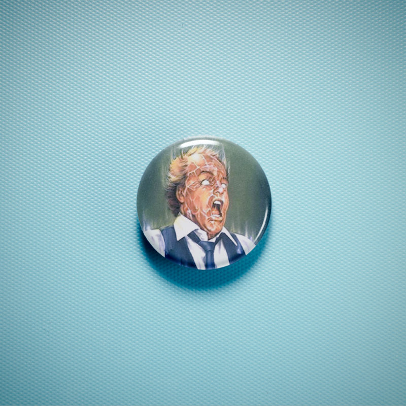 Scanners Movie Poster 1in Pin | David Cronenberg's Psychic Body Horror Badge