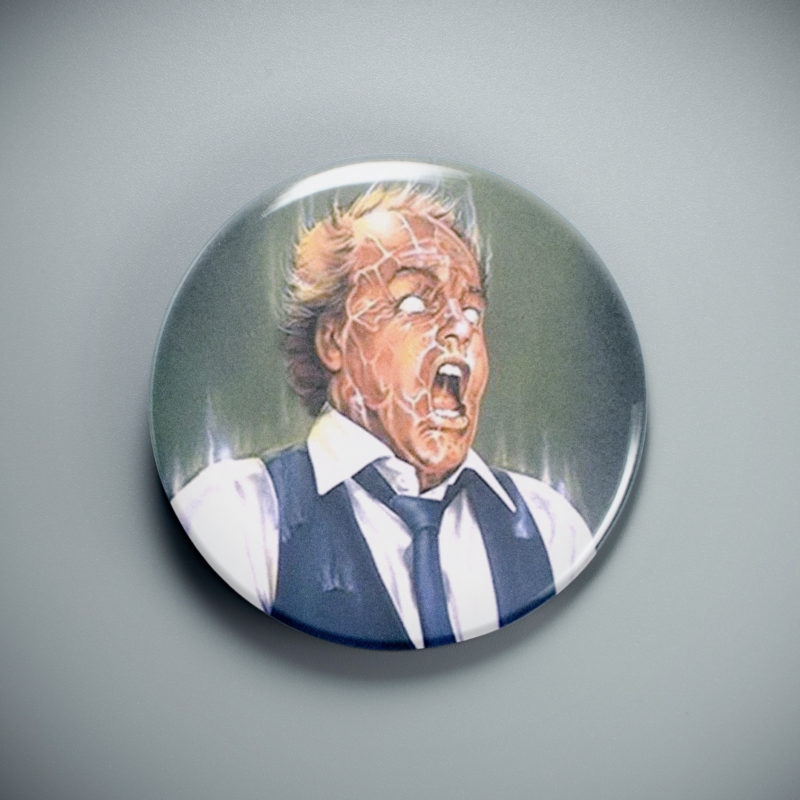 Scanners Movie Poster 2.25in Pin | David Cronenberg's Telepathic Body Horror Badge