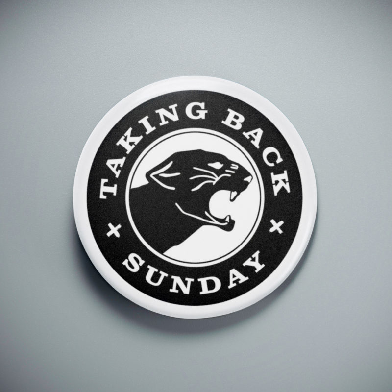 Taking Back Sunday Panther 2.25in Pin | 00s Emo Band Merch