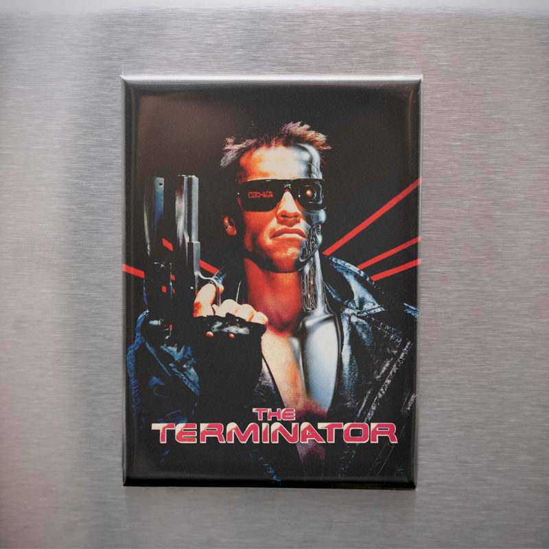 Terminator Movie Poster 2.5in Magnet | Arnold Schwarzenegger 80s Cyberpunk