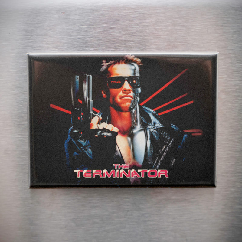 Terminator Movie Poster 3.5in Magnet | Arnold Schwarzenegger 80s Cyberpunk