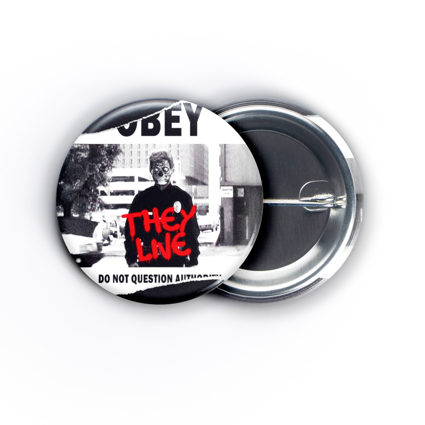 They Live Obey Movie Poster 1.5in Pin | John Carpenter's Punk Satire Rebellion Badge - Image 4