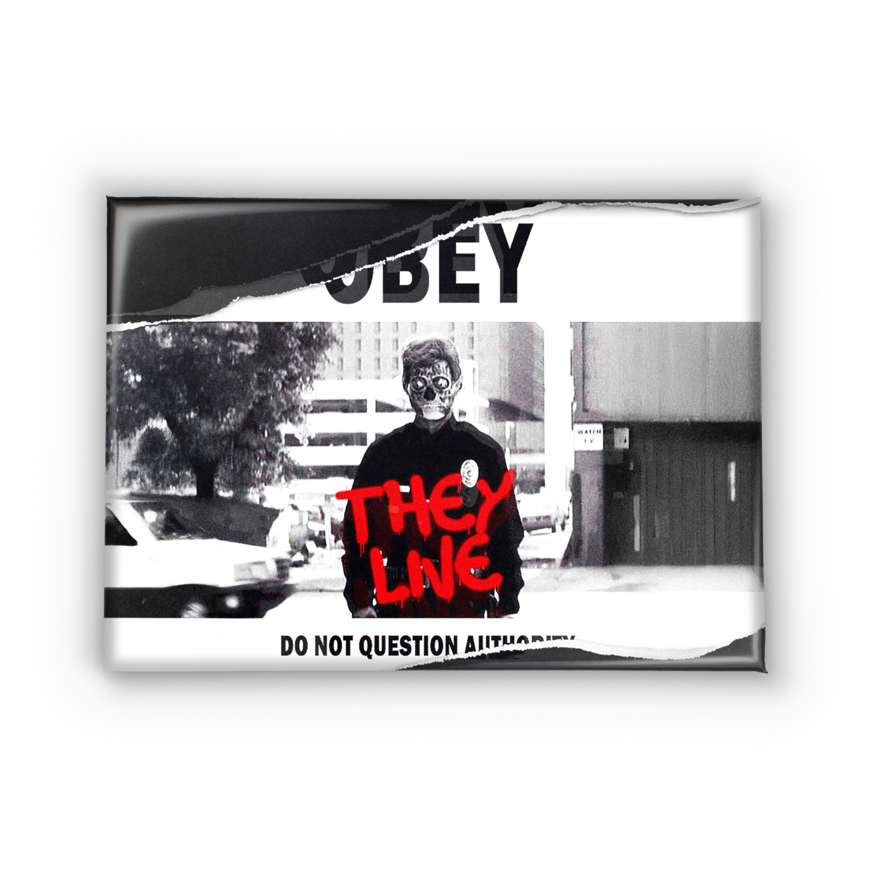 They Live Obey Poster 3.5x2.5in Magnet | John Carpenter's Dystopian Street Art - Image 3
