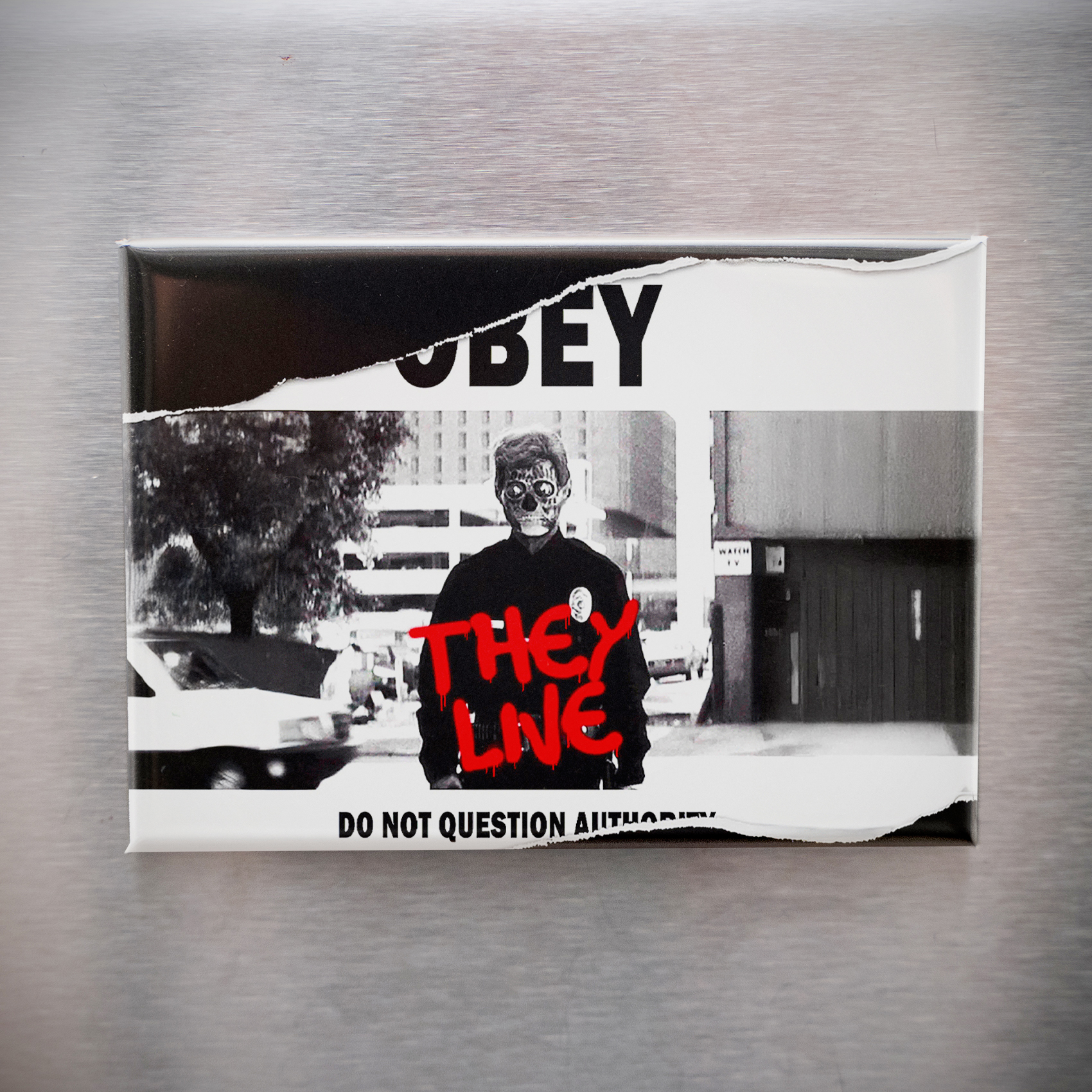 They Live Obey Poster 3.5x2.5in Magnet | John Carpenter's Dystopian Street Art