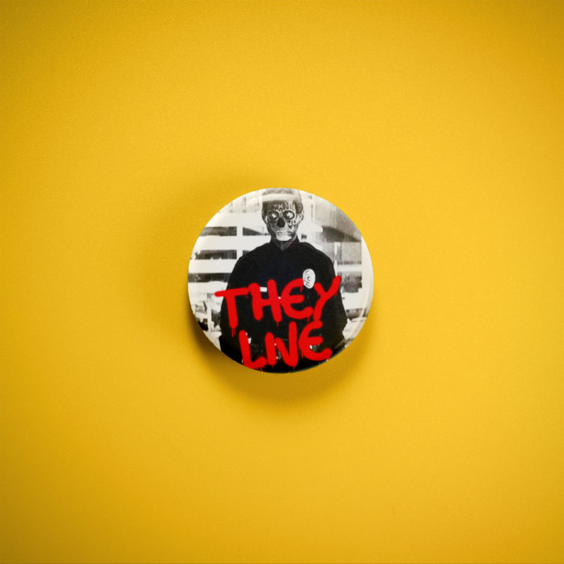 Obey Movie Poster 1in Pin | They Live | John Carpenter's Dystopian Rebellion Badge