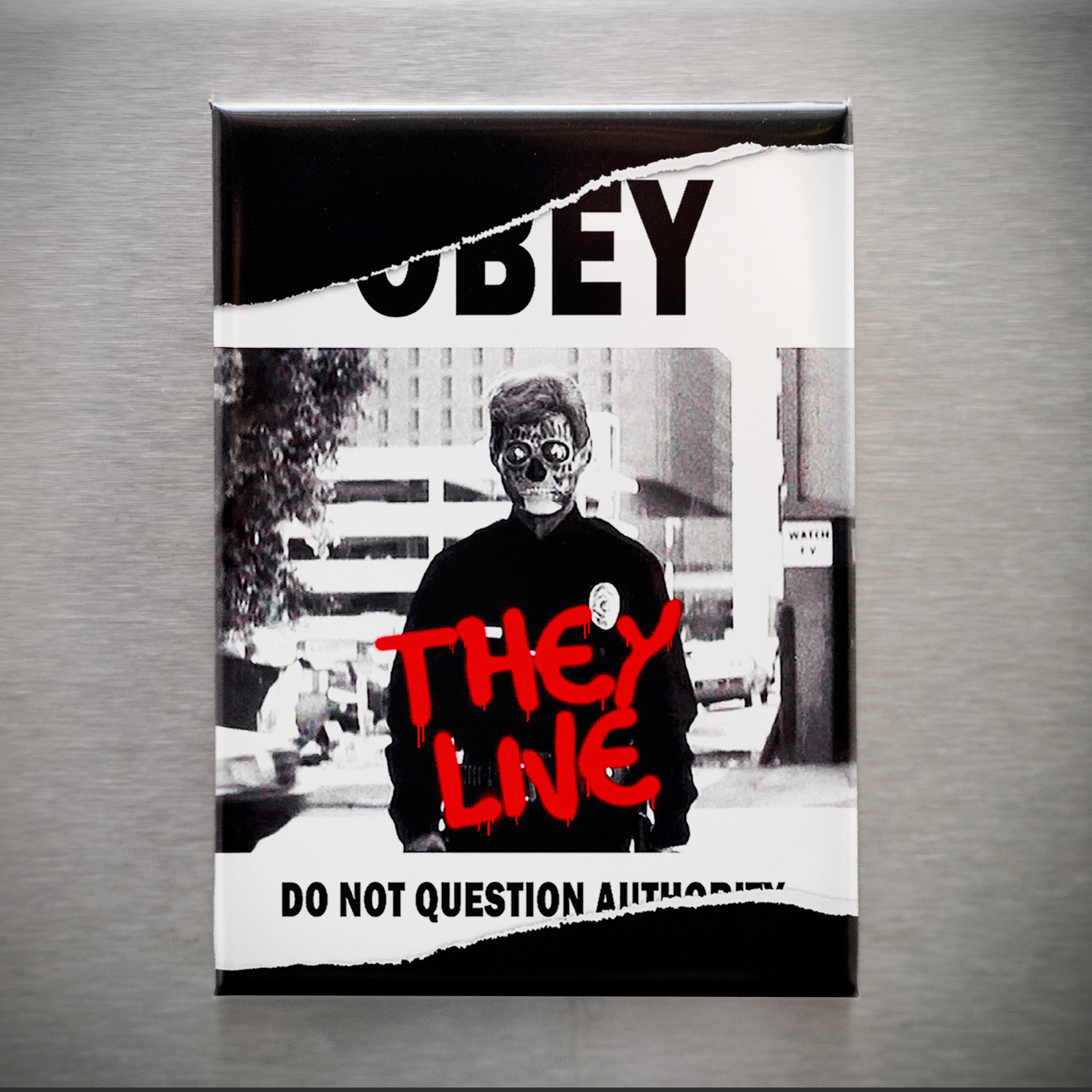 They Live Obey Poster 2.5x3.5in Magnet | John Carpenter's Street Art Rebellion Art