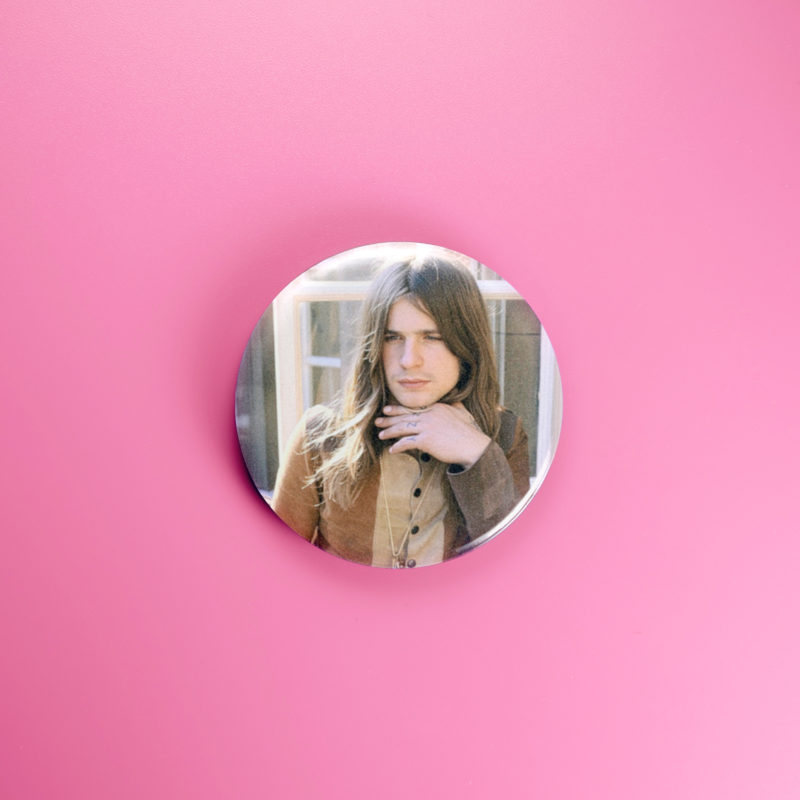Ozzy Osbourne Young 1.5in Pin | 70s Rock Kitten Portrait